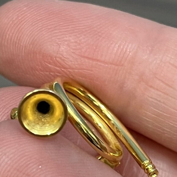 Vintage Unbranded Gold French Horn Instrument Brooch Pin - Picture 11 of 12